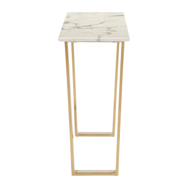 Zuo Atlas 100654 Console Table - White & Gold IMAGE 2