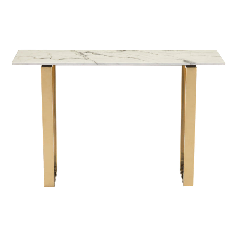 Zuo Atlas 100654 Console Table - White & Gold IMAGE 3