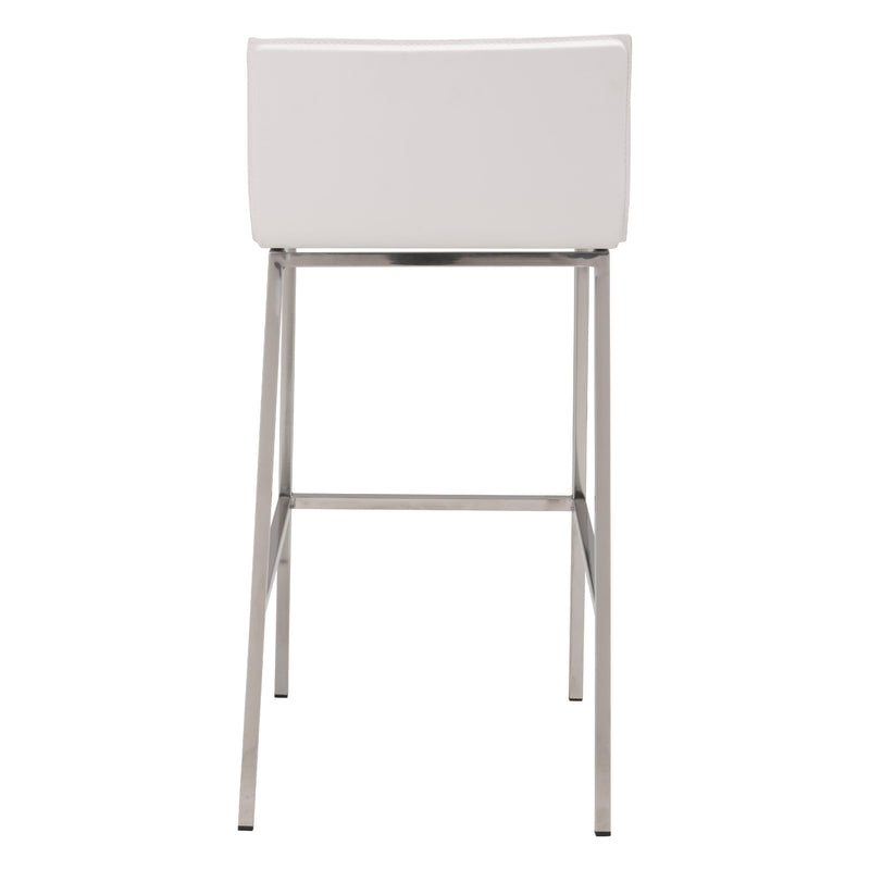 Zuo Marina 100645 Barstool - White IMAGE 4