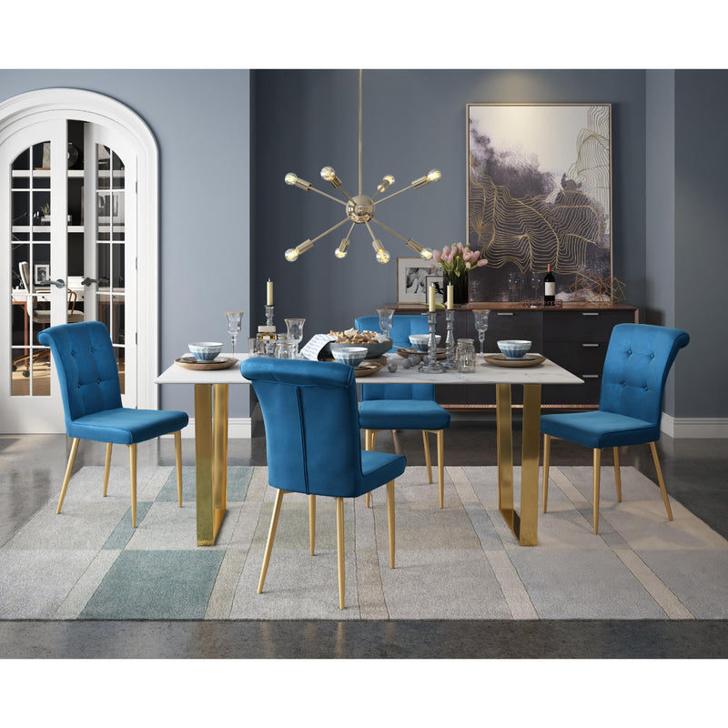 Zuo Atlas 100652 Dining Table - White & Gold IMAGE 8