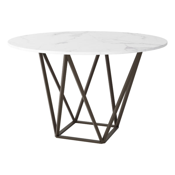 Zuo Round Tintern Dining Table with Faux Marble Top and Pedestal Base 100715 IMAGE 1