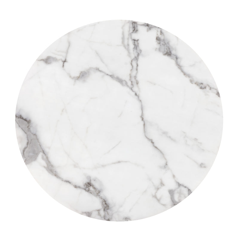 Zuo Round Tintern Dining Table with Faux Marble Top and Pedestal Base 100715 IMAGE 4