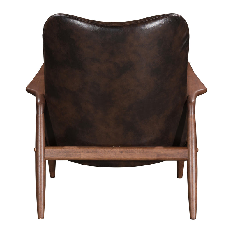 Zuo Bully 100535 Lounge Chair & Ottoman - Brown IMAGE 5