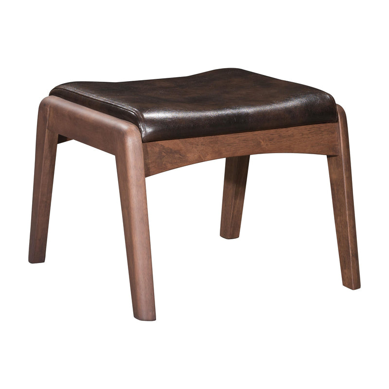 Zuo Bully 100535 Lounge Chair & Ottoman - Brown IMAGE 6