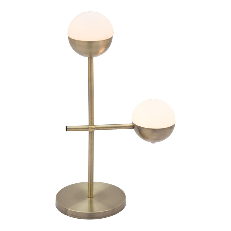 Zuo Waterloo 56050 Table Lamp - White & Bronze IMAGE 2