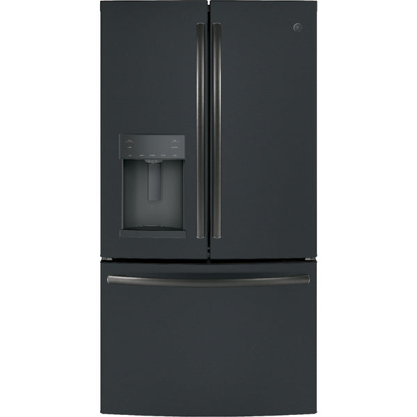 GE 36-inch, 27.8 cu.ft. Freestanding French 3-Door Refrigerator with Ice and Water Dispensing System GFE28GELDS IMAGE 1