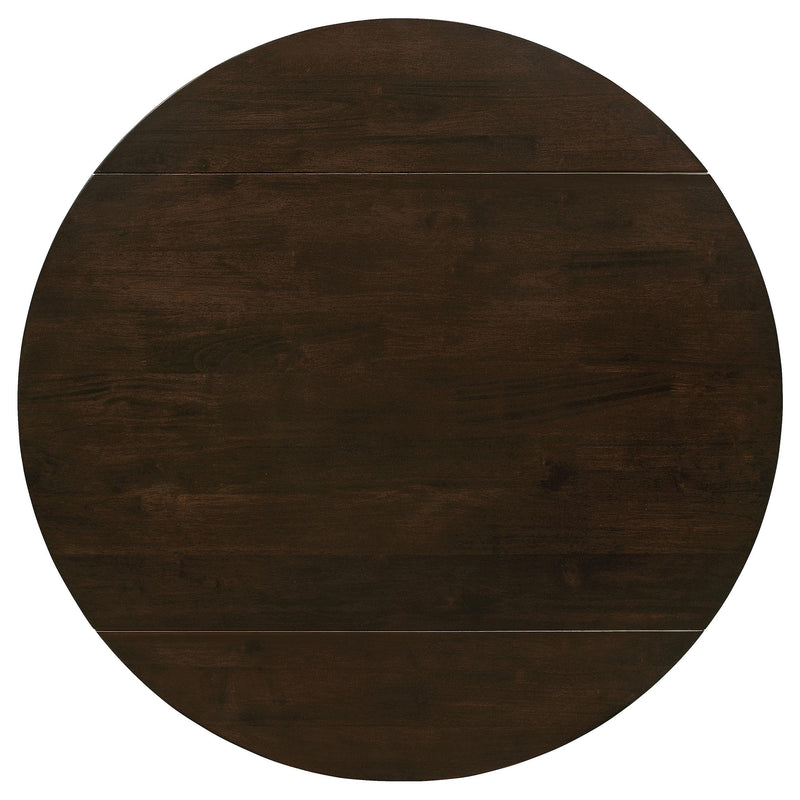 Coaster Furniture Bucknell 130005 3-piece Round Drop Leaf Dining Table Set - Cappuccino IMAGE 17