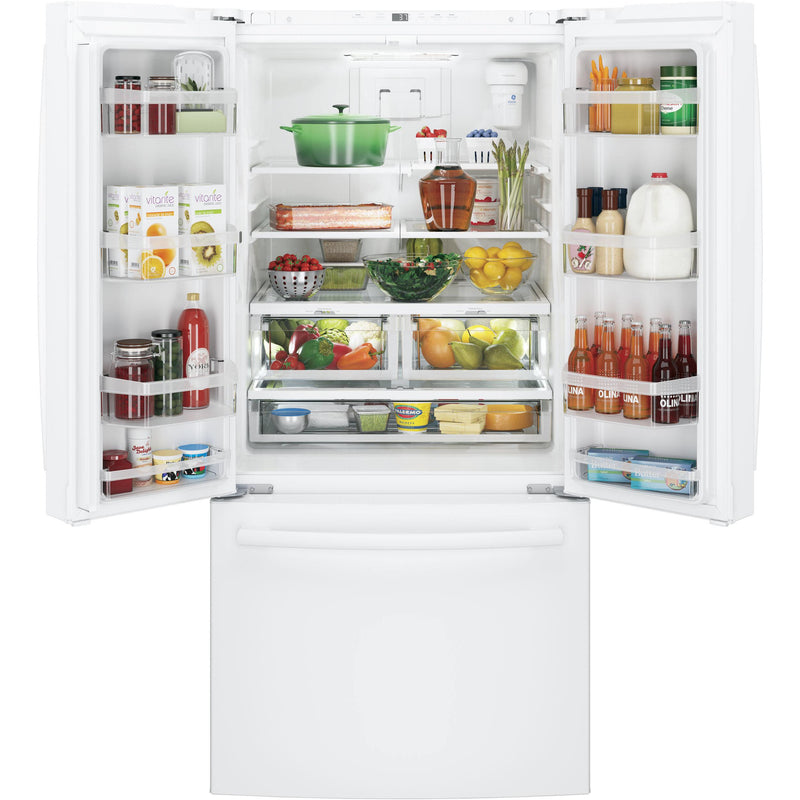 GE 33-inch, 18.6 cu. ft. Counter-Depth French-Door Refrigerator with Ice Maker GWE19JGLWW IMAGE 3