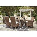  Signature Design by Ashley Beachcroft P791-625 Rectangular Dining Table with Umbrella Option IMAGE 10