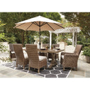  Signature Design by Ashley Beachcroft P791-625 Rectangular Dining Table with Umbrella Option IMAGE 11