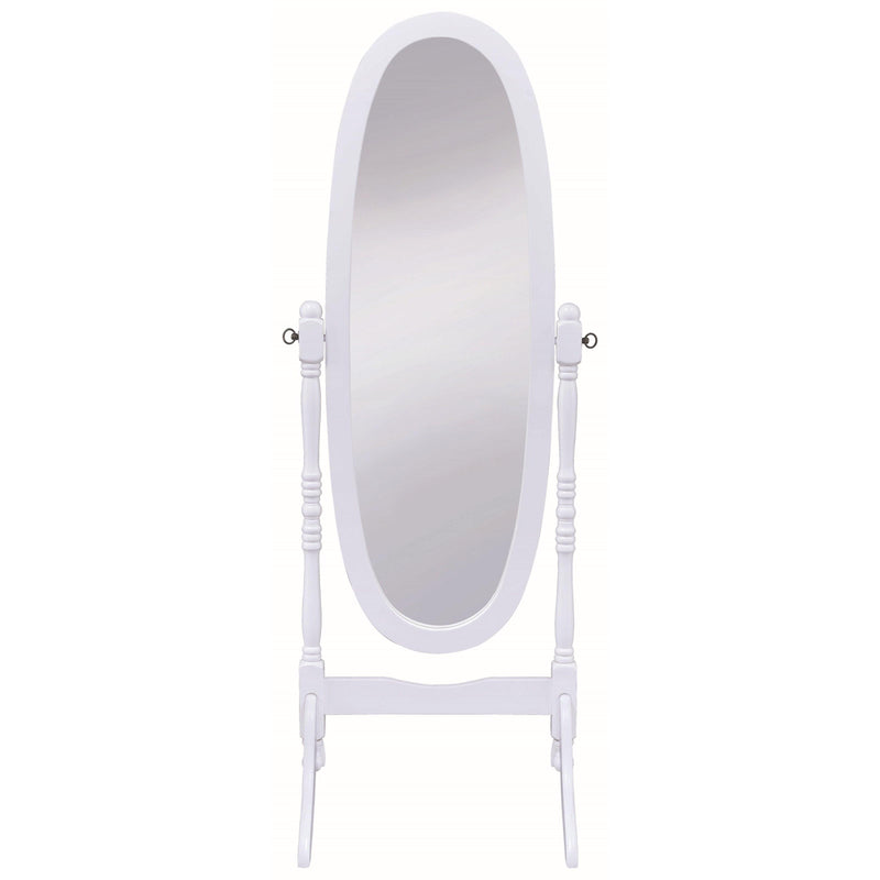 Coaster Furniture Foyet 950802 Wood Adjustable Full Length Cheval Mirror - White IMAGE 2