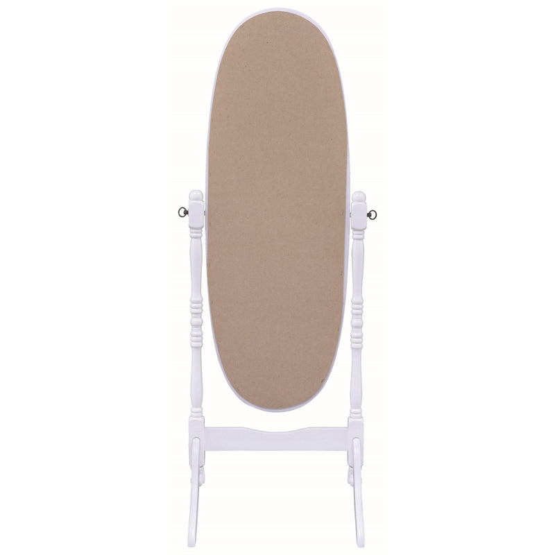 Coaster Furniture Foyet 950802 Wood Adjustable Full Length Cheval Mirror - White IMAGE 4
