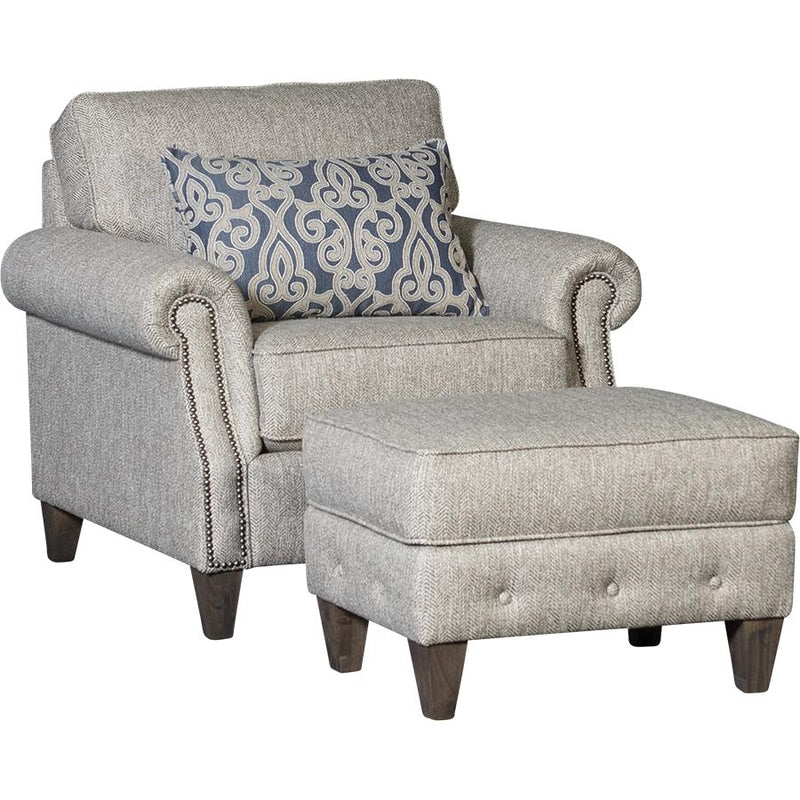 Mayo Furniture Stationary Fabric Chair 4040F40 Chair - Runaround Stone IMAGE 2