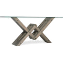 Hooker Furniture 6050-85001-GRY Affinity Glass Top Accent Console IMAGE 1