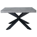 Classic Home Square Hunter Dining Table with Stone Pedestal Base 51030523 IMAGE 2