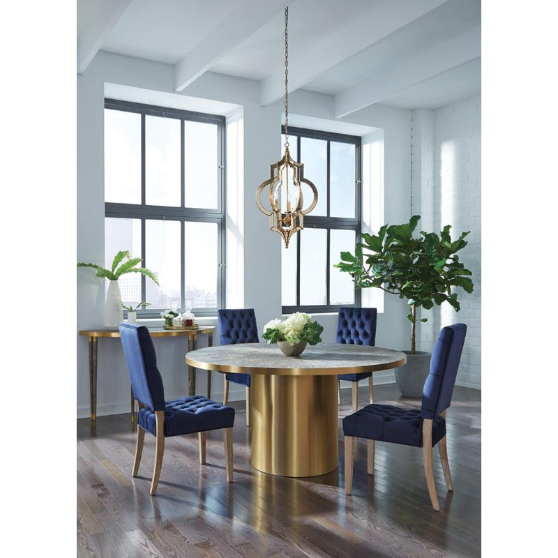 Classic Home Round Apollo Dining Table and Pedestal Base 51004908 IMAGE 3