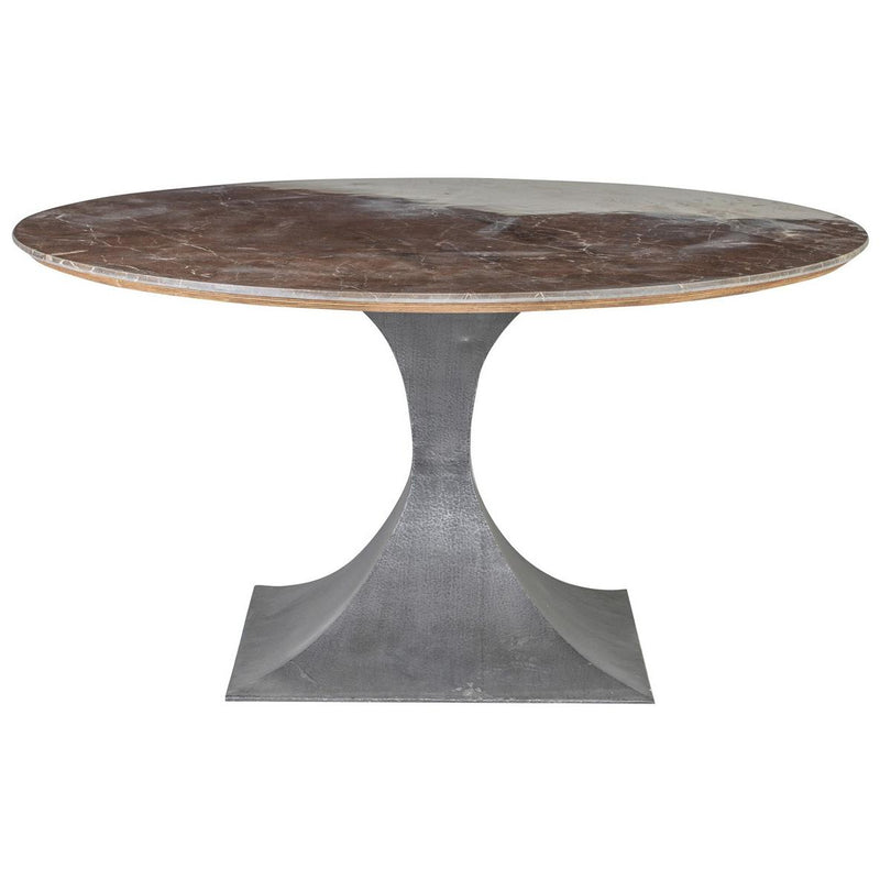 Classic Home Round Bradbury Dining Table with Marble Top and Pedestal Base 51030253 IMAGE 2