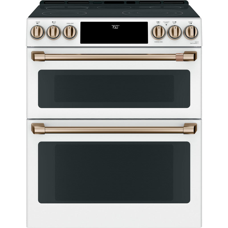 Café 30-inch Slide-in Electric Range with Convection CES750P4MW2 IMAGE 1