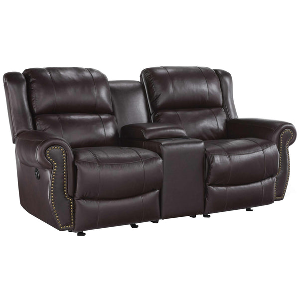 Best Home Furnishings Terrill Power Reclining Leather Loveseat with Console L870CQ7 71224L IMAGE 1