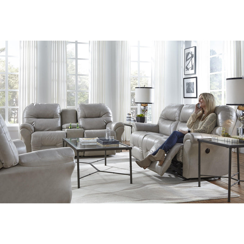 Best Home Furnishings Bodie Power Reclining Leather Loveseat with Console L760CQ4 73229L IMAGE 3