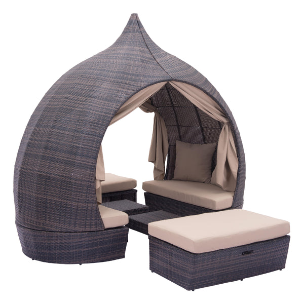Zuo Majorca 703603 Daybed - Brown & Beige IMAGE 1