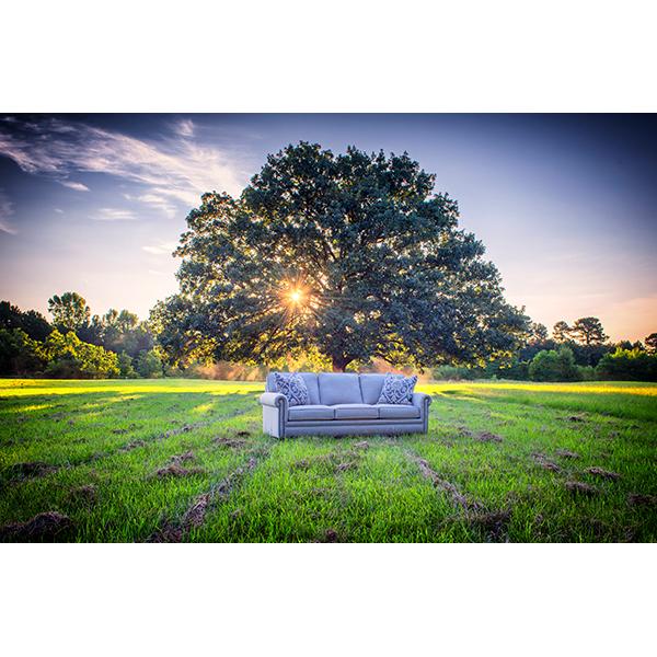 Mayo Furniture Stationary Fabric Sofa 3949F10 Sofa - Namaste Metal IMAGE 2