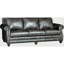 Mayo Furniture Stationary Leather Sofa 9000L10 Sofa - Heirloom Skipping Stone IMAGE 1