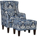 Mayo Furniture Stationary Fabric Chair 8840F40 Chair - Makatea Indigo IMAGE 2