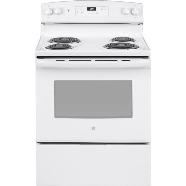 GE 30-inch Freestanding Electric Range JBS360DMWW IMAGE 1