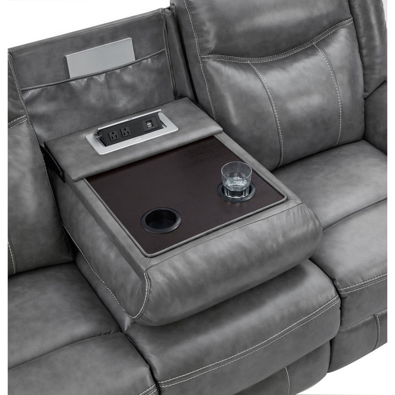  Coaster Furniture Conrad 650354 Upholstered Padded Arm Motion Sofa - Grey IMAGE 11