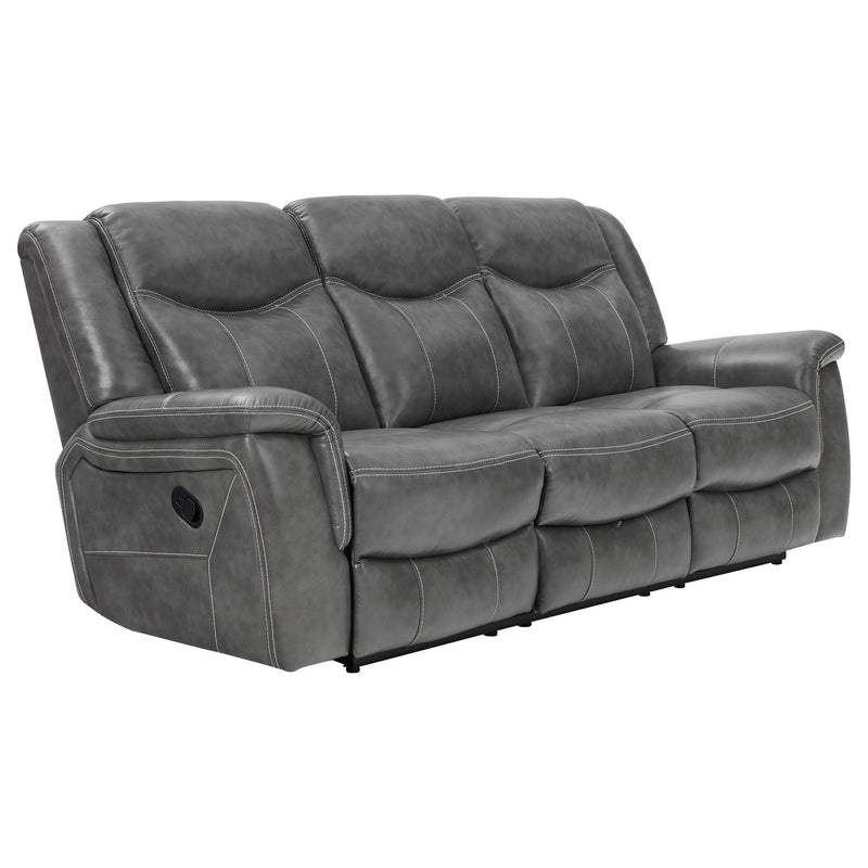 Coaster Furniture Conrad Reclining Leatherette Sofa 650354 IMAGE 1