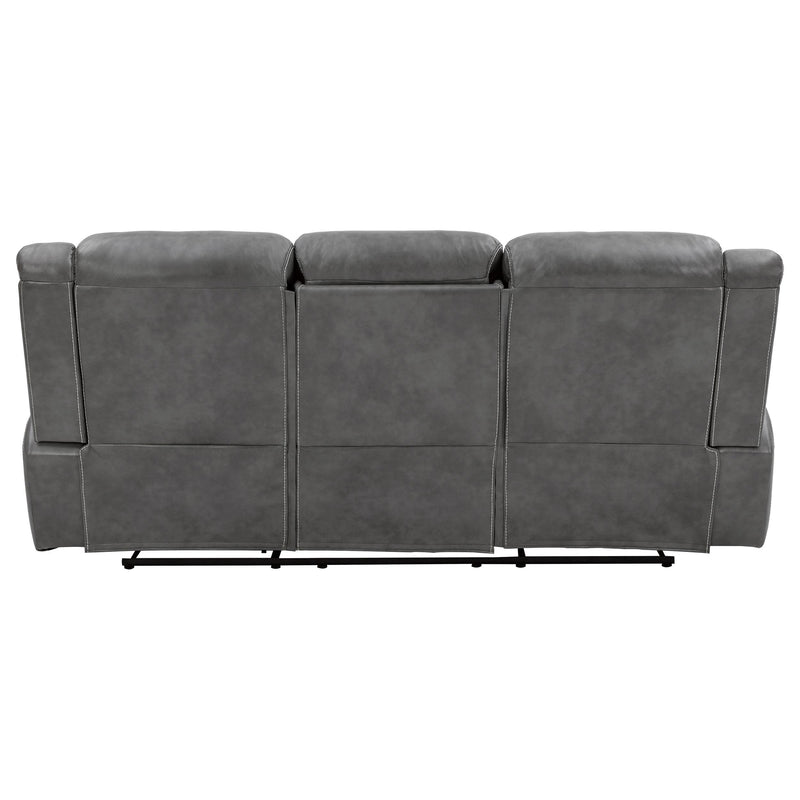  Coaster Furniture Conrad 650354 Upholstered Padded Arm Motion Sofa - Grey IMAGE 5