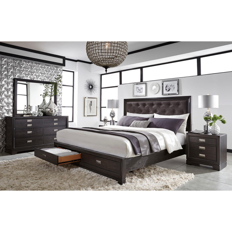 Aspen Home Front Street King Upholstered Panel Bed with Storage IFS-406/IFS-425/IFS-407D IMAGE 2