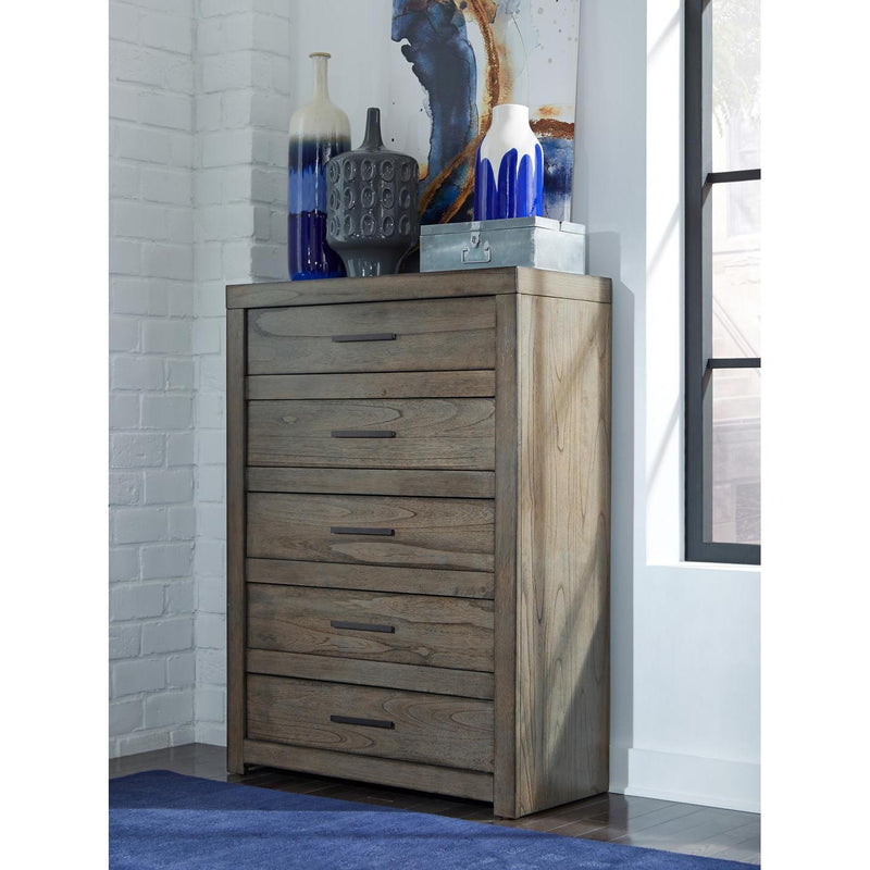 Aspen Home Modern Loft 5-Drawer Chest IML-456-GRY IMAGE 2