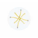  Coaster Furniture Beckham 108441 Round 46-inch Glass Top Dining Table - Brass IMAGE 2