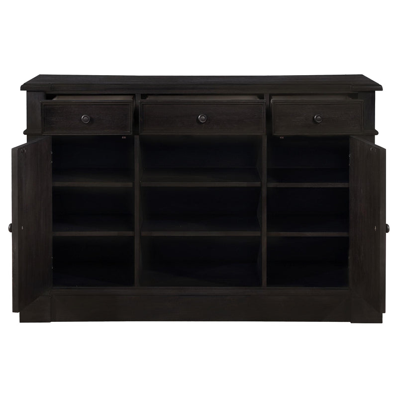 Coaster Furniture Phelps 121235 2-door Sideboard Buffet Cabinet - Distressed Noir IMAGE 3