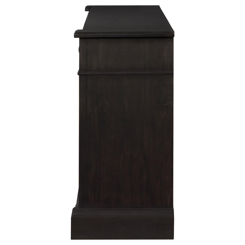 Coaster Furniture Phelps 121235 2-door Sideboard Buffet Cabinet - Distressed Noir IMAGE 4