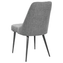  Coaster Furniture Alan 190442 Fabric Upholstered Dining Side Chair - Grey (Set of 2) IMAGE 5