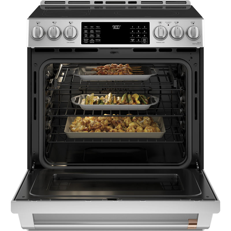 Café 30-inch Slide-in Induction Range with Warming Drawer CHS900P2MS1 IMAGE 3