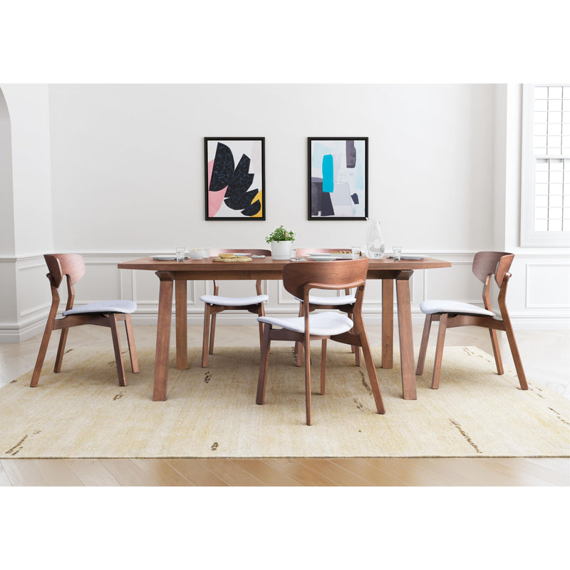 Zuo Russell 100979 Dining Chair - Walnut & Light Grey IMAGE 7