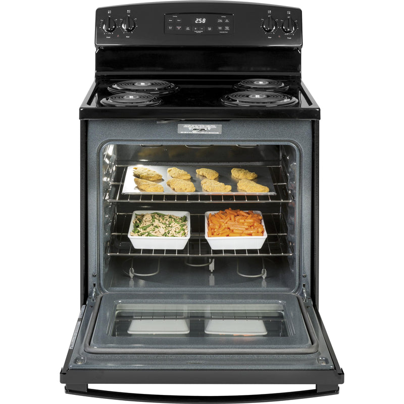 GE 30-inch Freestanding Electric Range with Self-Clean Oven JB258DMBB IMAGE 3