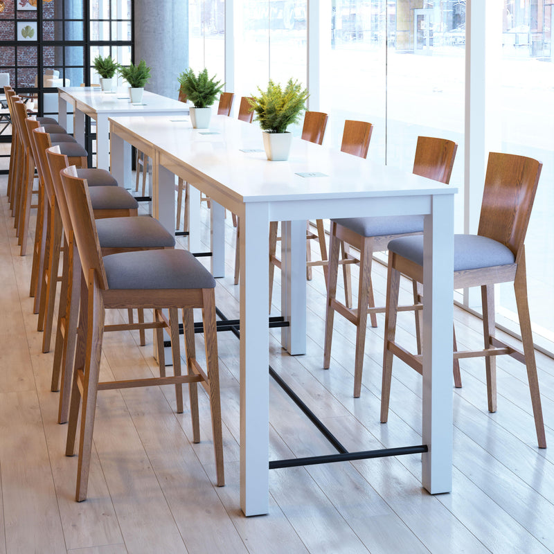Zuo Ambrose 100983 Barstool - Walnut & Dark Grey IMAGE 7