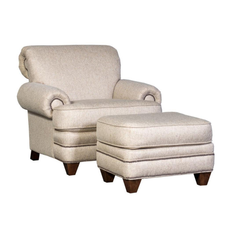 Mayo Furniture Fabric Ottoman 2377F50 Ottoman - Runaround Beige IMAGE 2