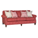 Mayo Furniture Stationary Fabric Sofa 4040F10 Sofa - Degorgeous Crimson IMAGE 1