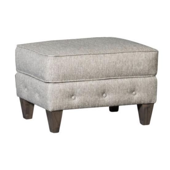 Mayo Furniture Fabric Ottoman 4040F50 Ottoman - Runaround Stone IMAGE 1