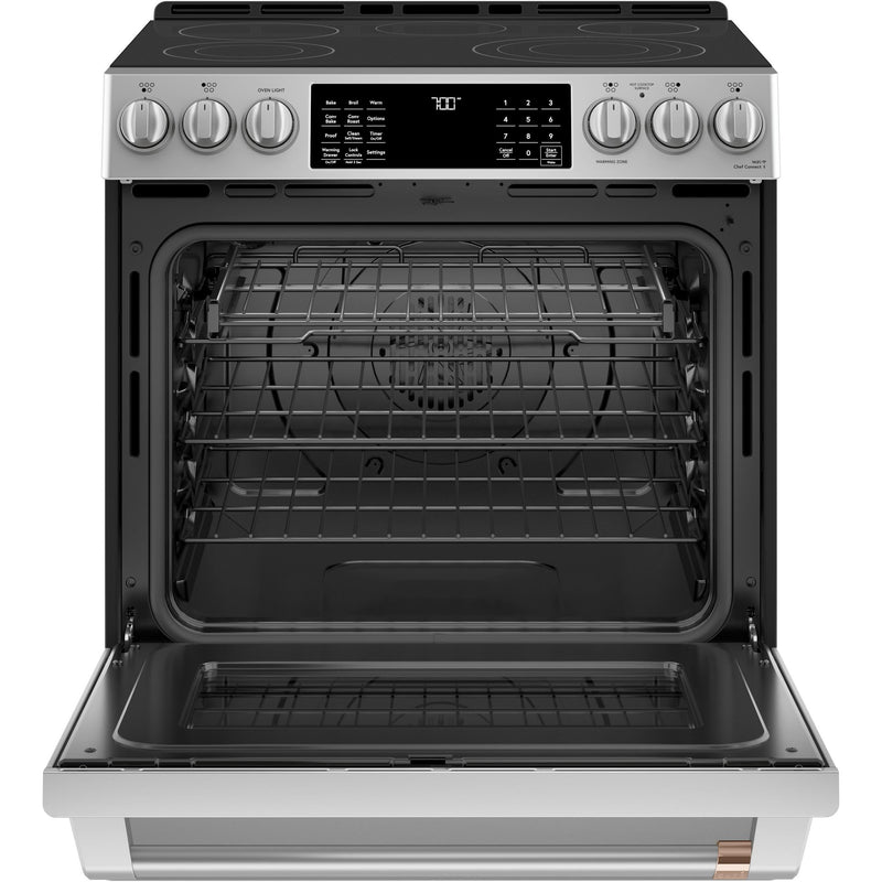 Café 30-inch Slide-in Electric Range with Warming Drawer CES700P2MS1 IMAGE 4