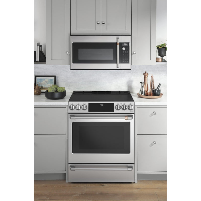Café 30-inch Slide-in Electric Range with Warming Drawer CES700P2MS1 IMAGE 6