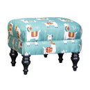 Mayo Furniture Fabric Ottoman 8960F50 Ottoman - Llama Drama Aqua IMAGE 1