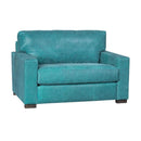 Mayo Furniture Stationary Leather Chair 7101L40 Chair - Inside Out Turquoise IMAGE 1