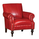 Mayo Furniture Stationary Leather Chair 8960L40 Chair - Monte Cristo Scarlet IMAGE 1